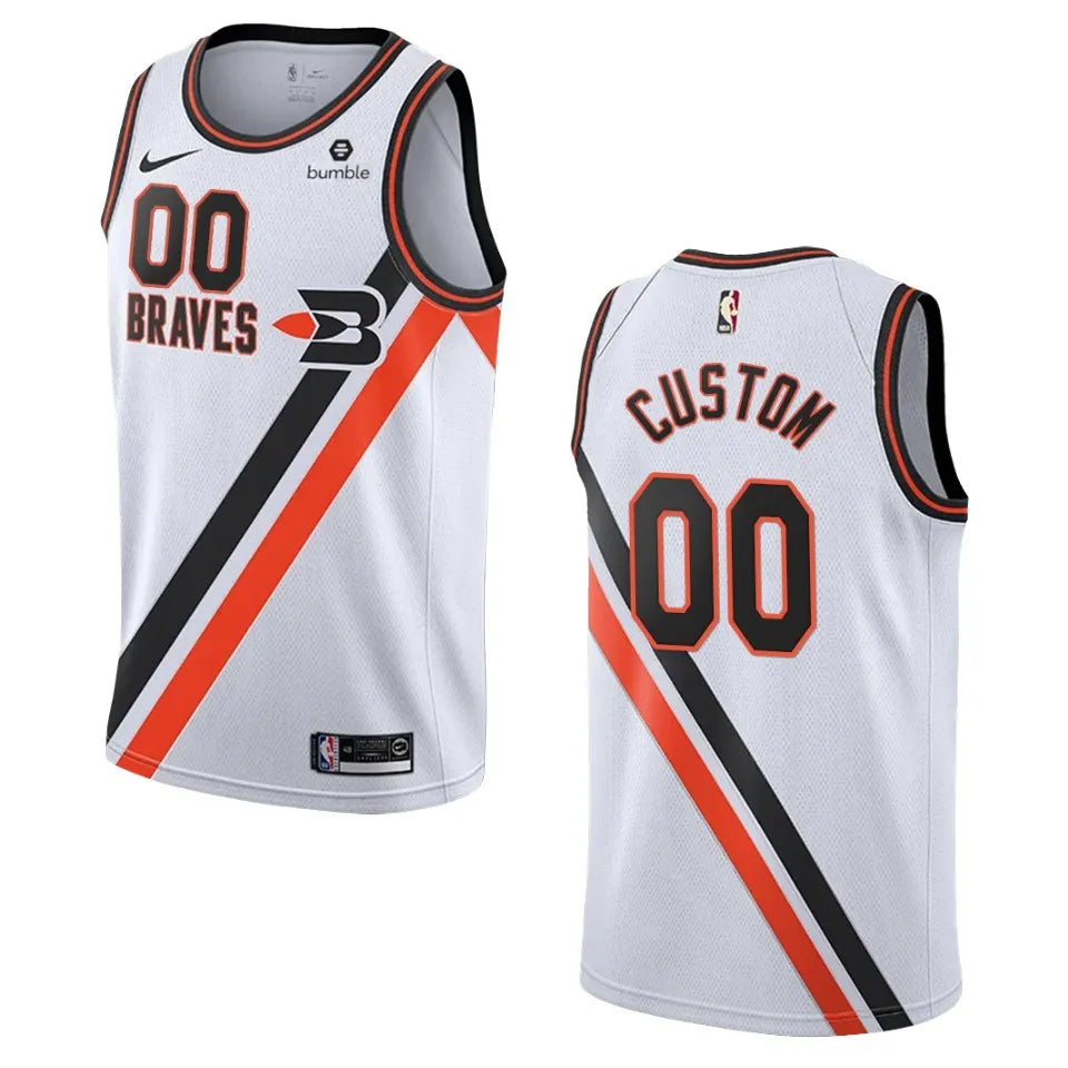 Braves Custom White Jersey
