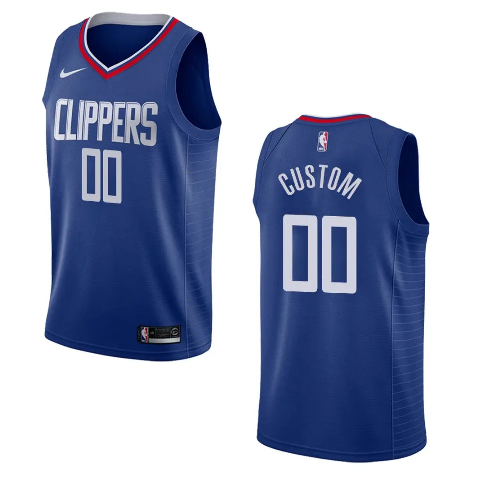 nike Clippers Blue Custom Jersey