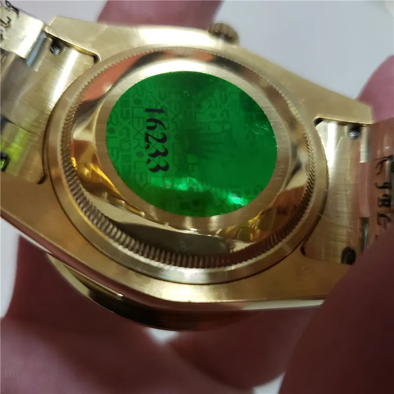 Rolex Silver Diamond Gold Watch - Hình 2