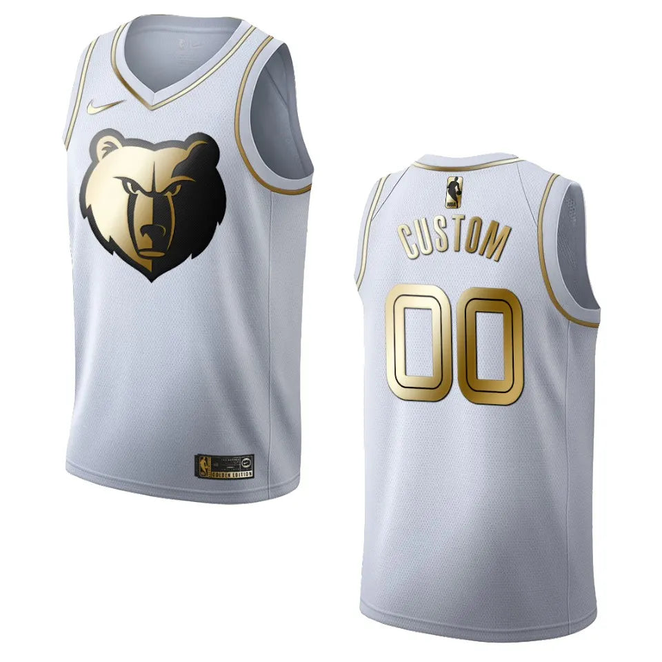 Grizzlies White Golden Jersey