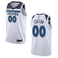 nike association Timberwolves White Custom Jersey