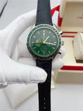 speedmaster Omega Green Dial Leather