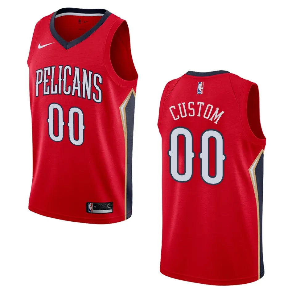 nike Pelicans Red Custom Jersey
