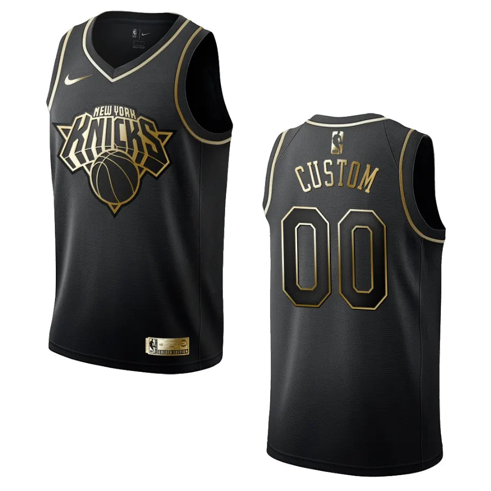 Knicks Black Custom Jersey