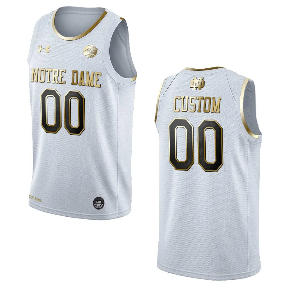 Notre Dame White Custom Jersey