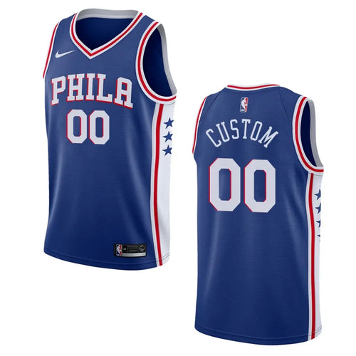 76ers Blue Custom Jersey nike