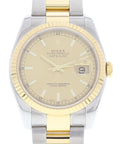 two Rolex Datejust Champagne Dial