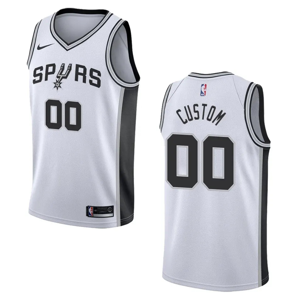 Spurs Custom White Jersey