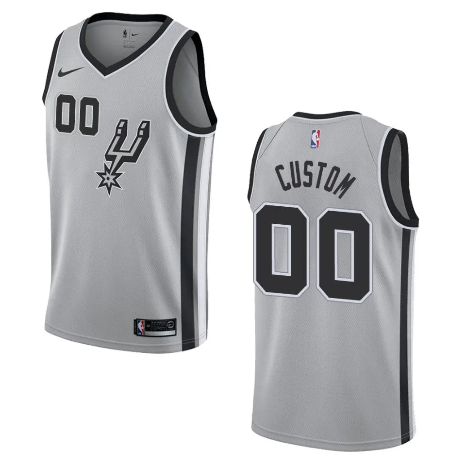 Spurs Custom Gray Jersey