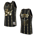 mitchell Raptors Black & Gold Custom Jersey