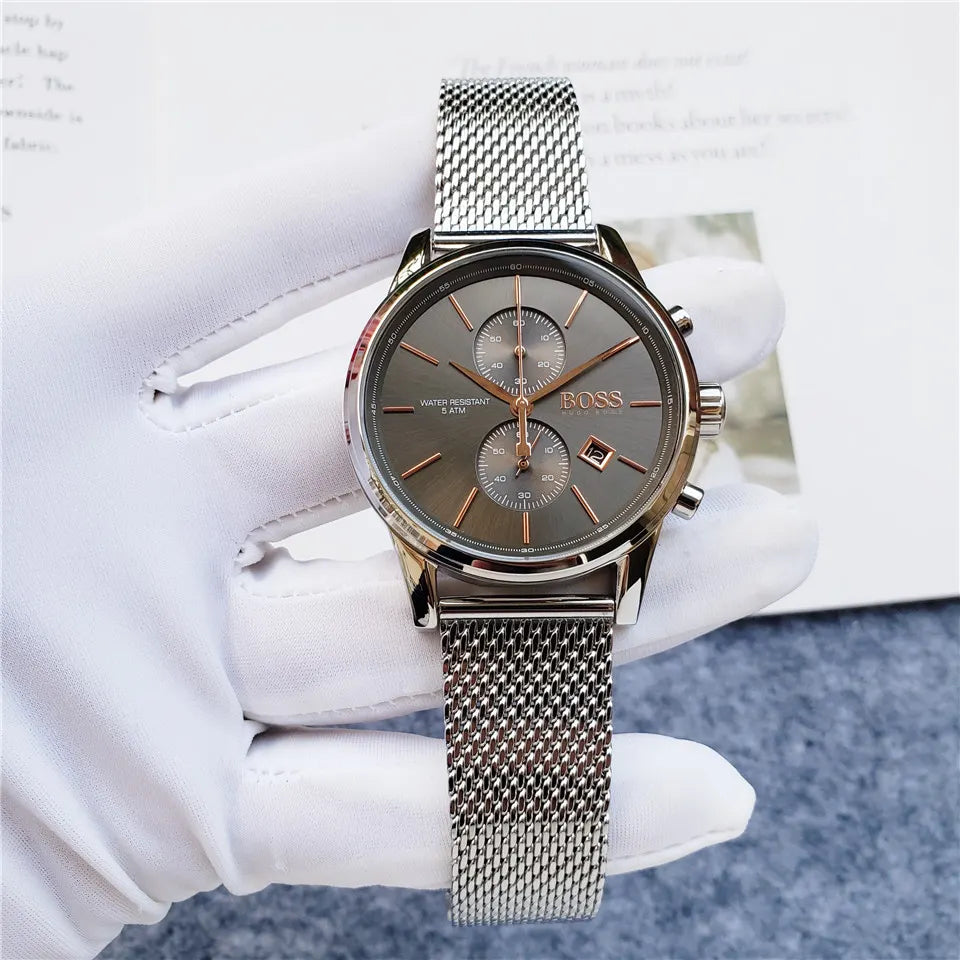 BOSS Gray Dial Chronograph - Hình 9