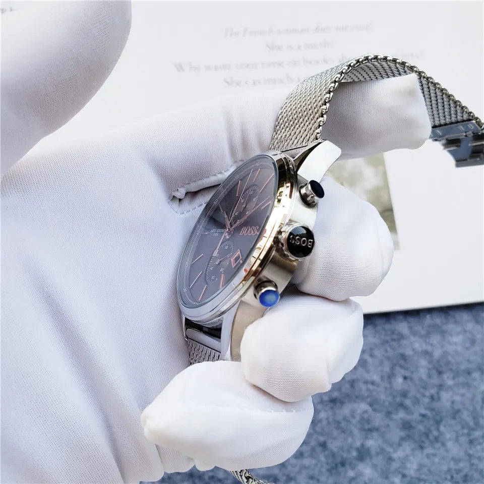 BOSS Gray Dial Chronograph - Hình 7