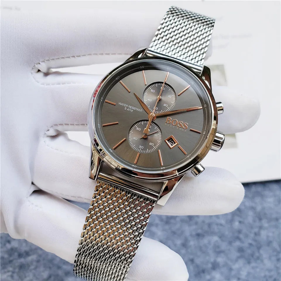 BOSS Gray Dial Chronograph - Hình 8