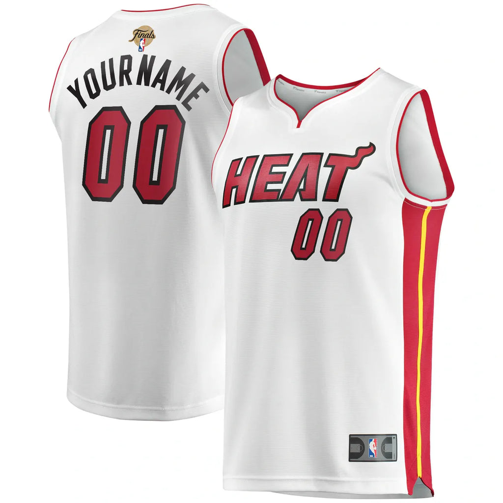 Heat White Custom Finals Jersey