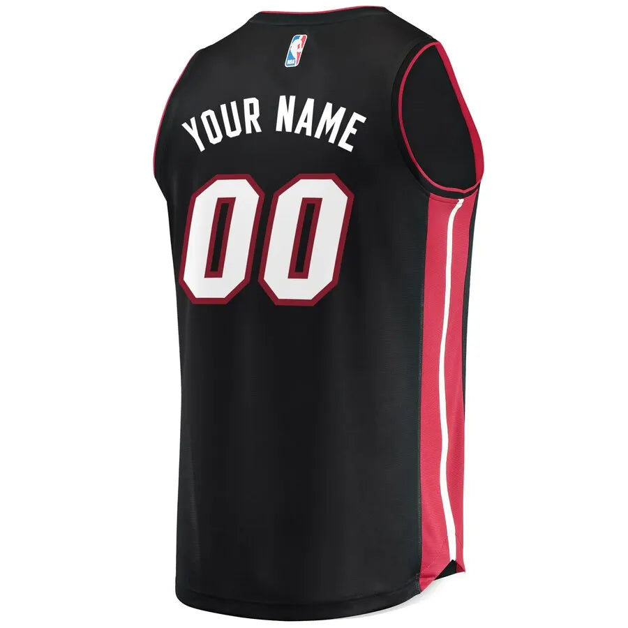 Heat Black Custom Jersey fanatics miami - Hình 3