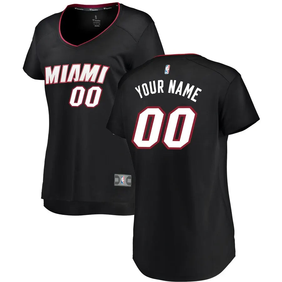 fanatics miami Heat Black Custom Jersey