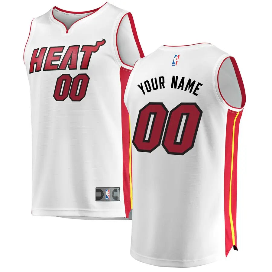 fanatics Heat White Custom Jersey