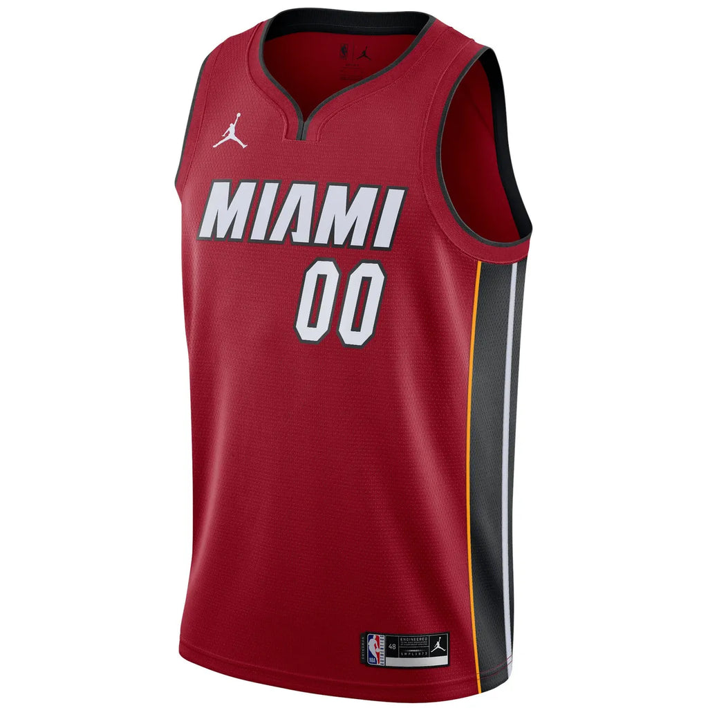 custom Jordan Miami Heat Maroon Jersey - Hình 3