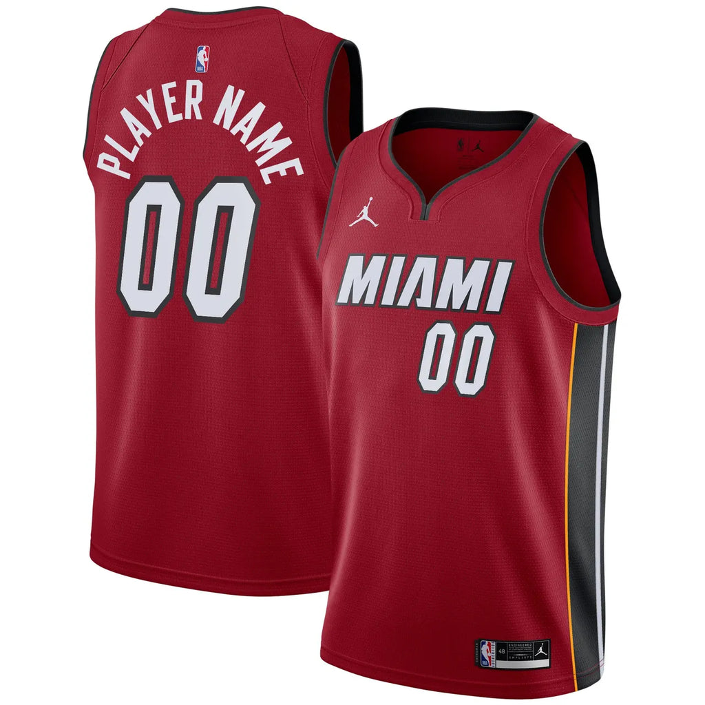 custom Jordan Miami Heat Maroon Jersey
