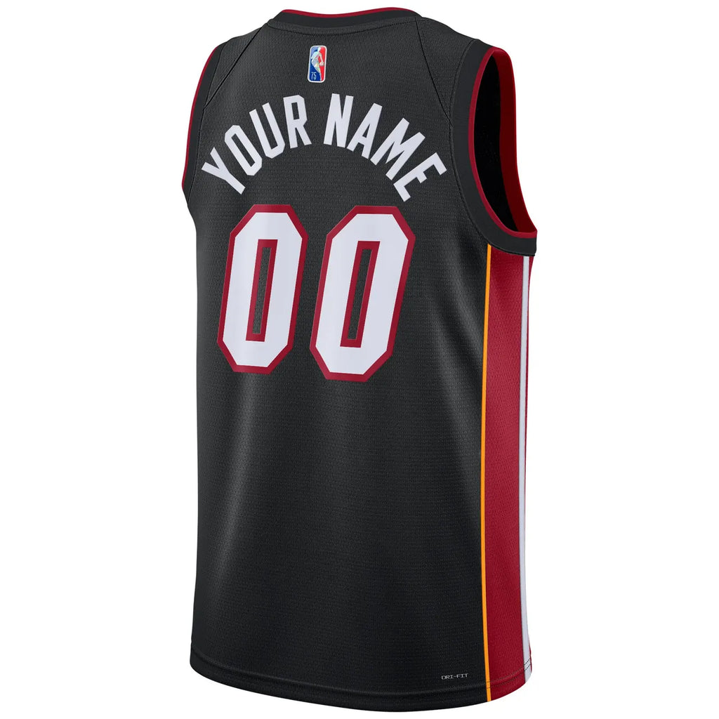 nike icon Miami Heat Black Jersey - Hình 4