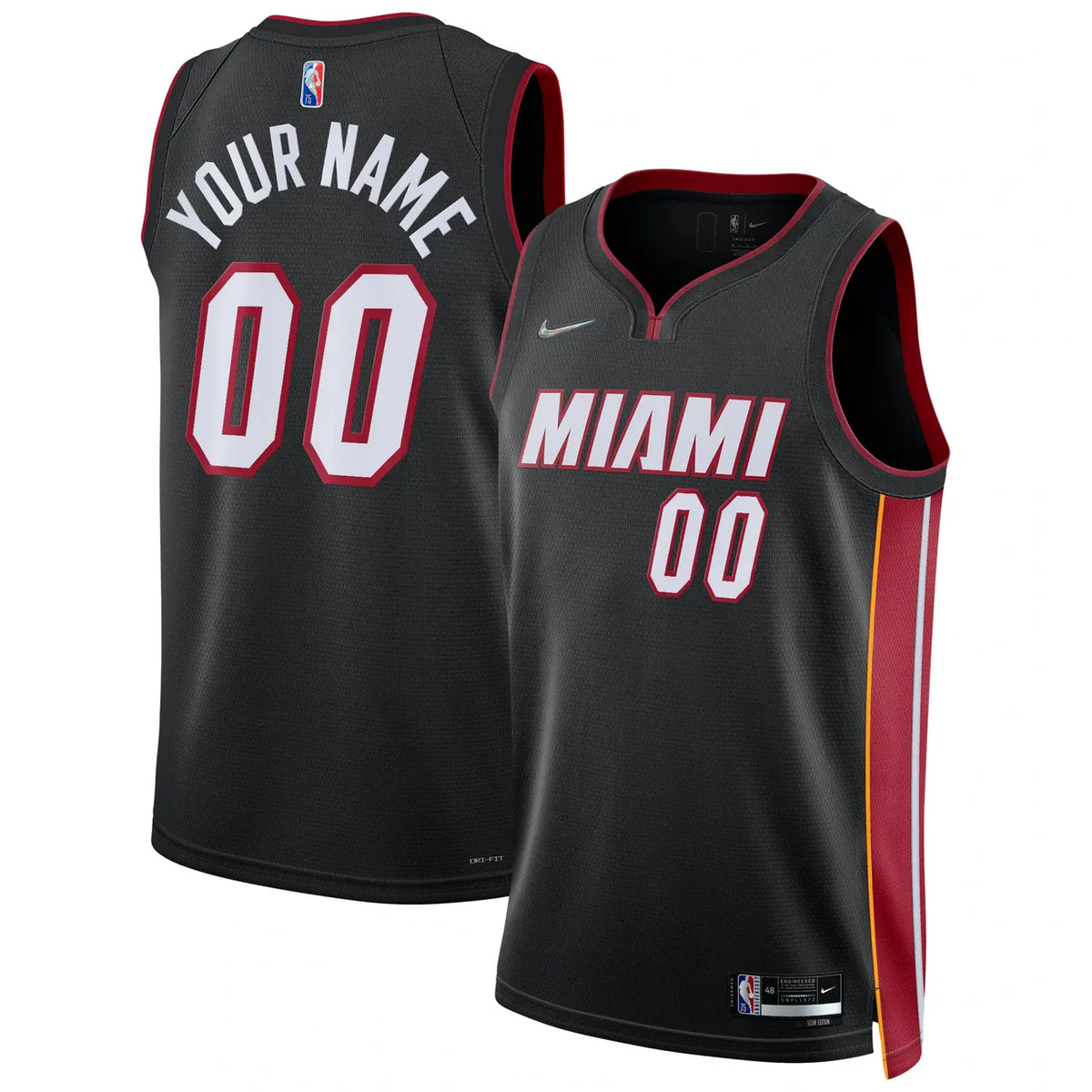 nike icon Miami Heat Black Jersey - Hình 2