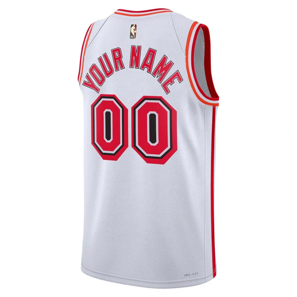 Miami Heat White Custom Jersey - Hình 4