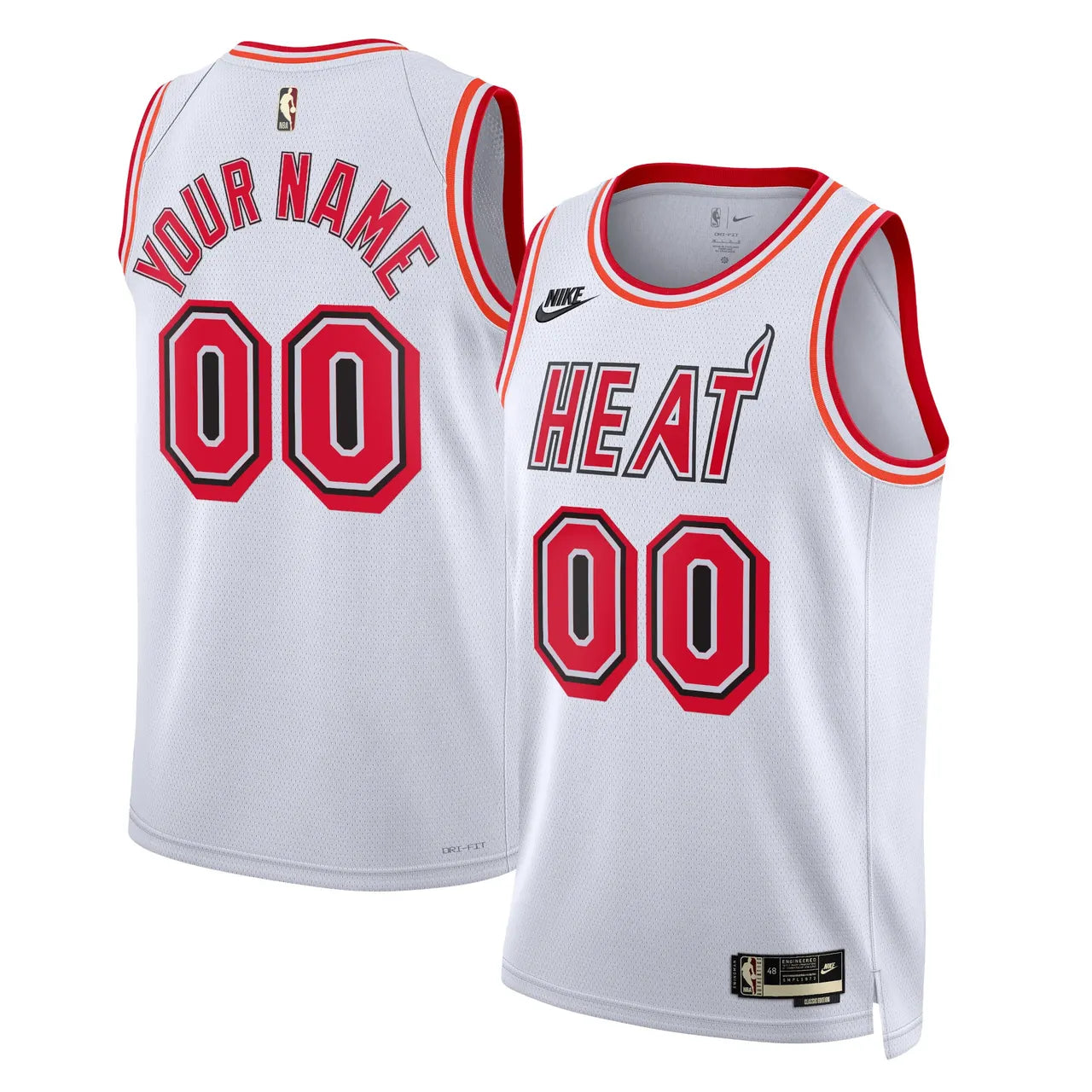 Miami Heat White Custom Jersey - Hình 2