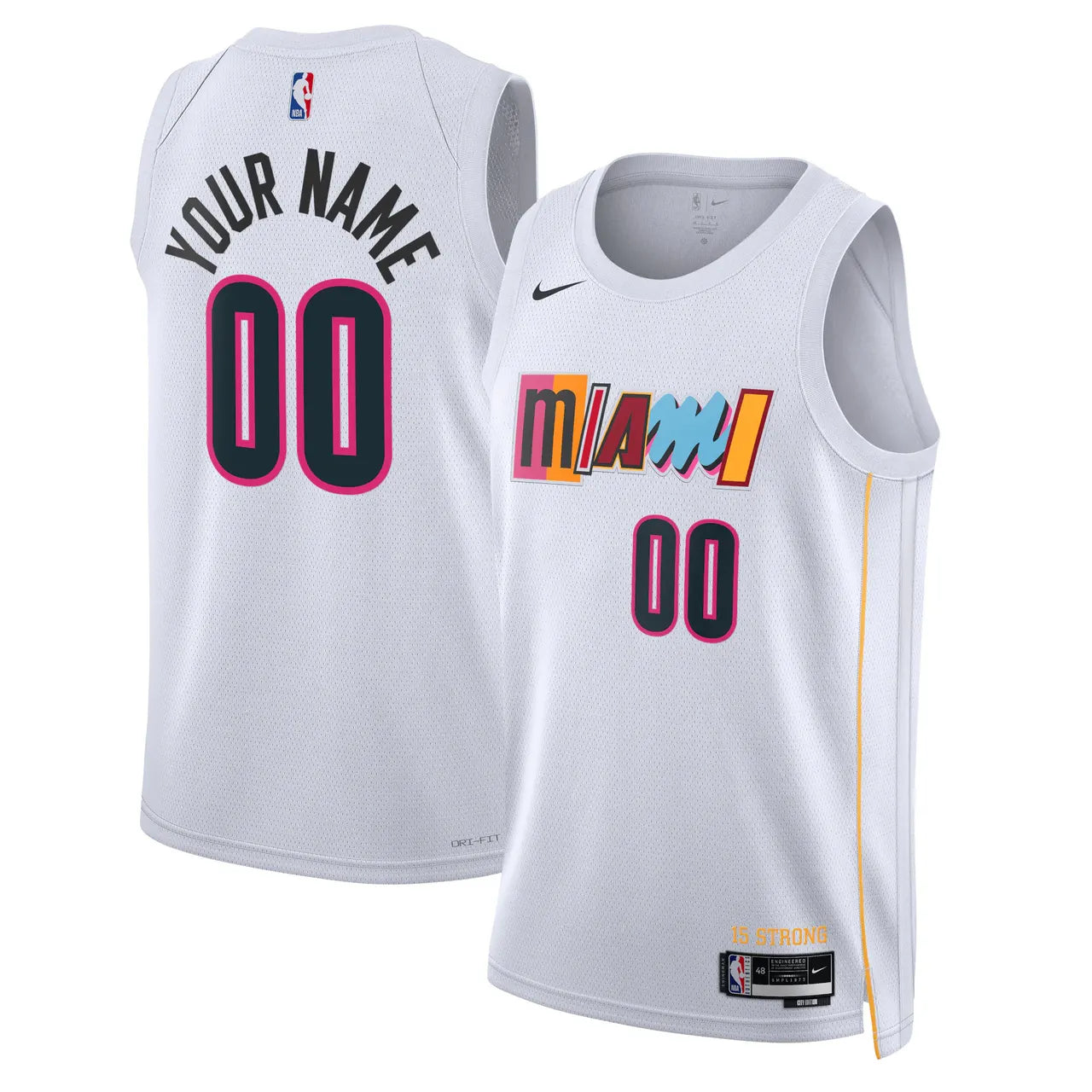 Miami Heat White Custom Jersey
