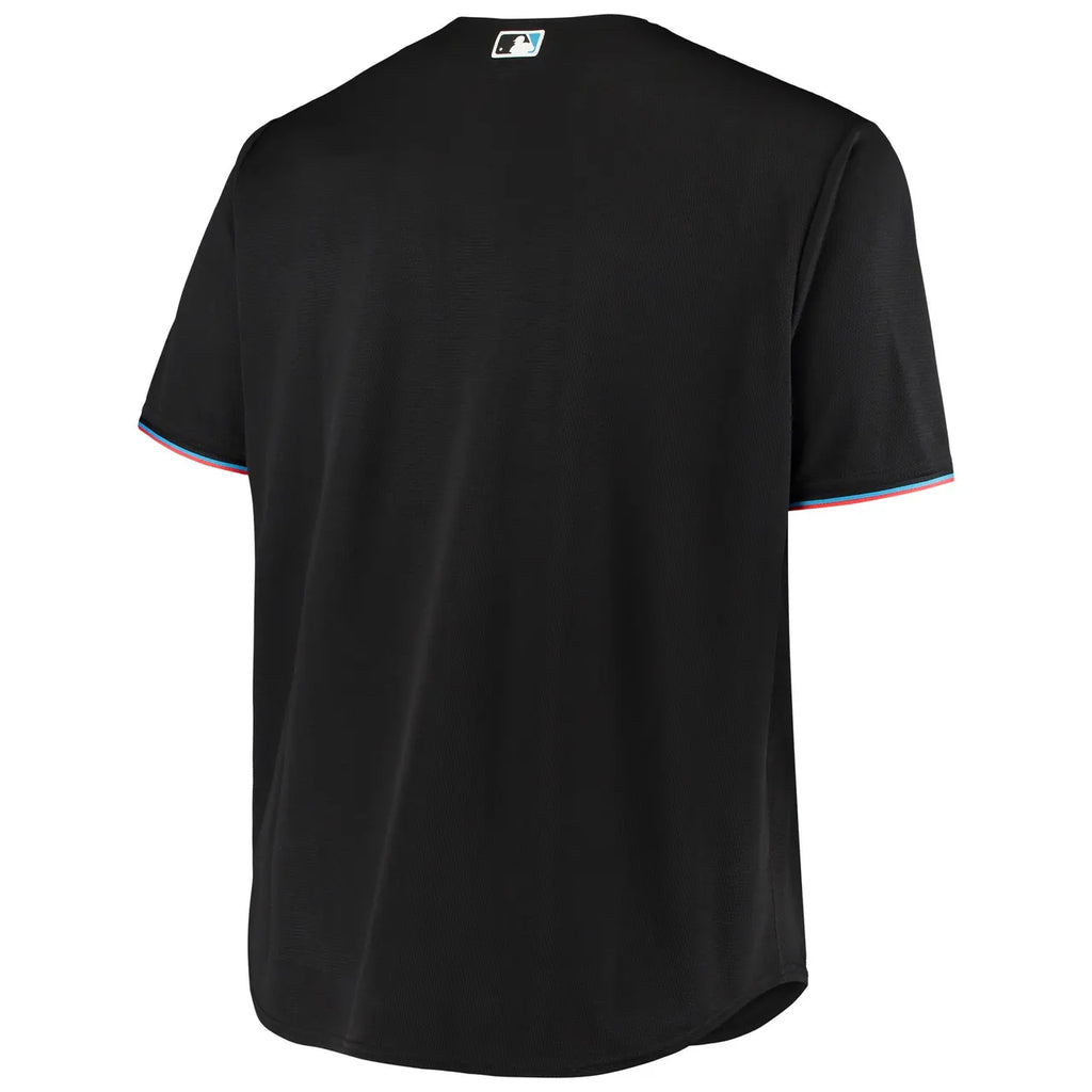 majestic Marlins Black Alternate Jersey - Hình 3