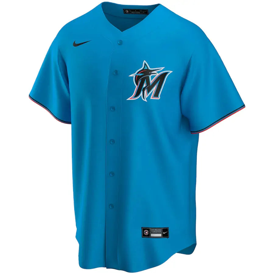 nike alternate Miami Marlins Teal Jersey - Hình 2