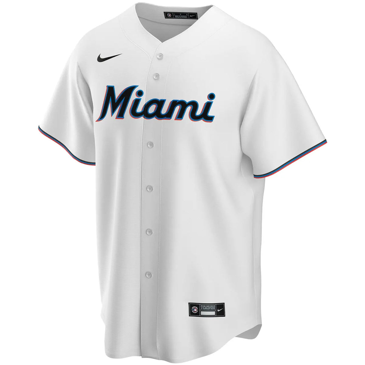 Marlins White Home Custom Jersey - Hình 3