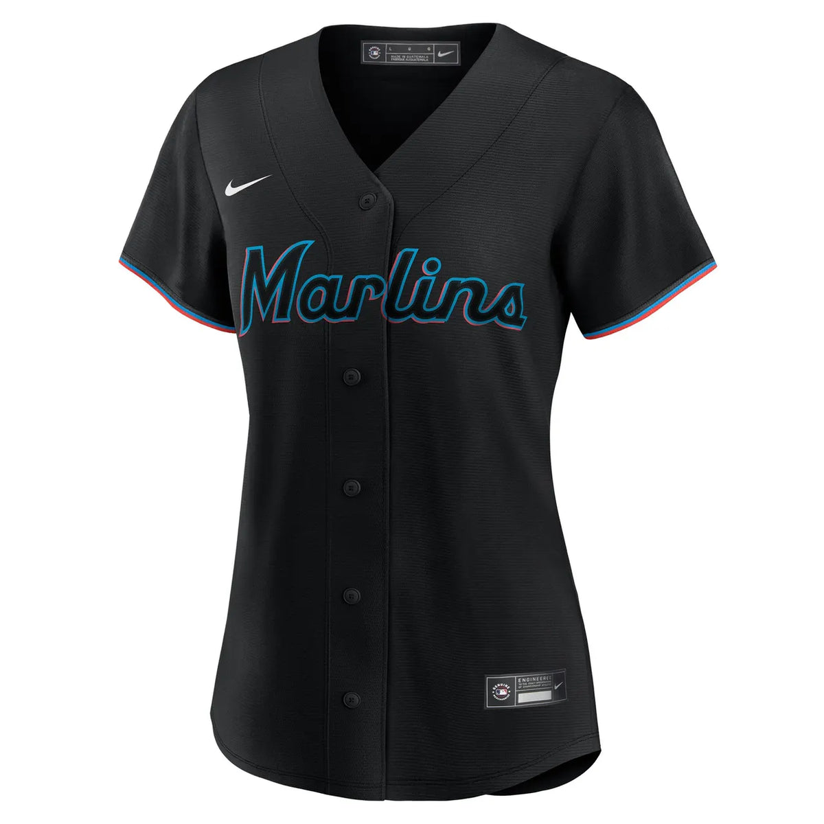 Nike Black Marlins Custom Jersey - Hình 2