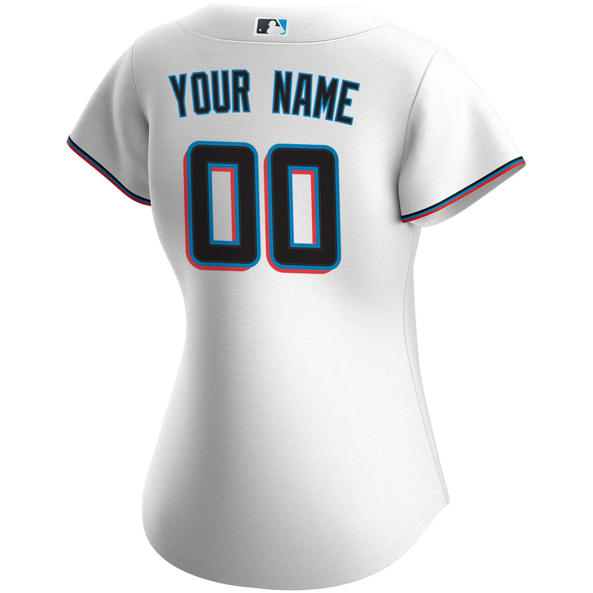 nike Marlins White Custom Jersey - Hình 4