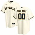 nike personalized Brewers Cream Custom Jersey