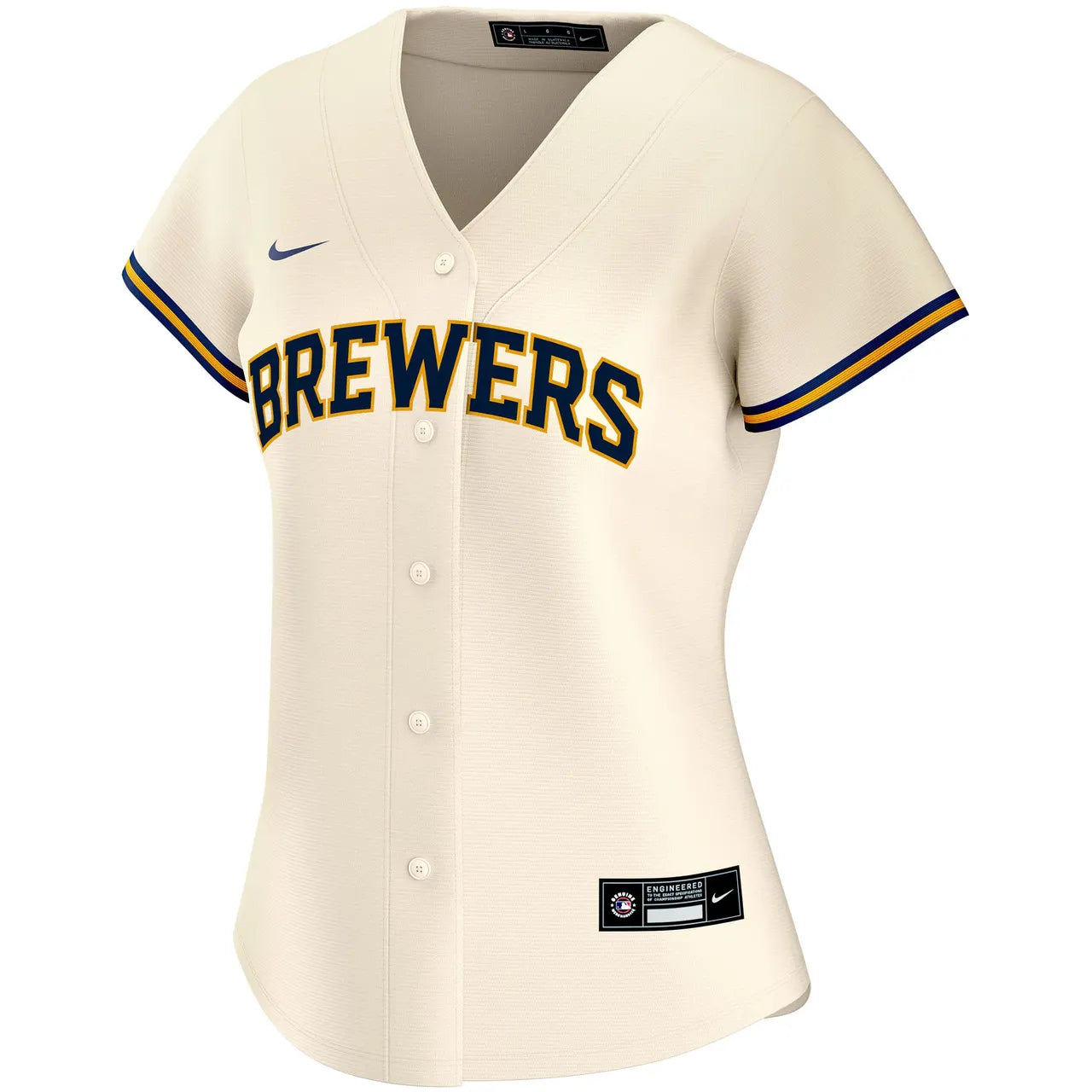 nike mlb Brewers Cream Custom Jersey - Hình 3