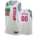 nike city Bucks White Custom Jersey