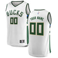 personalize Fanatics Bucks White Custom Jersey