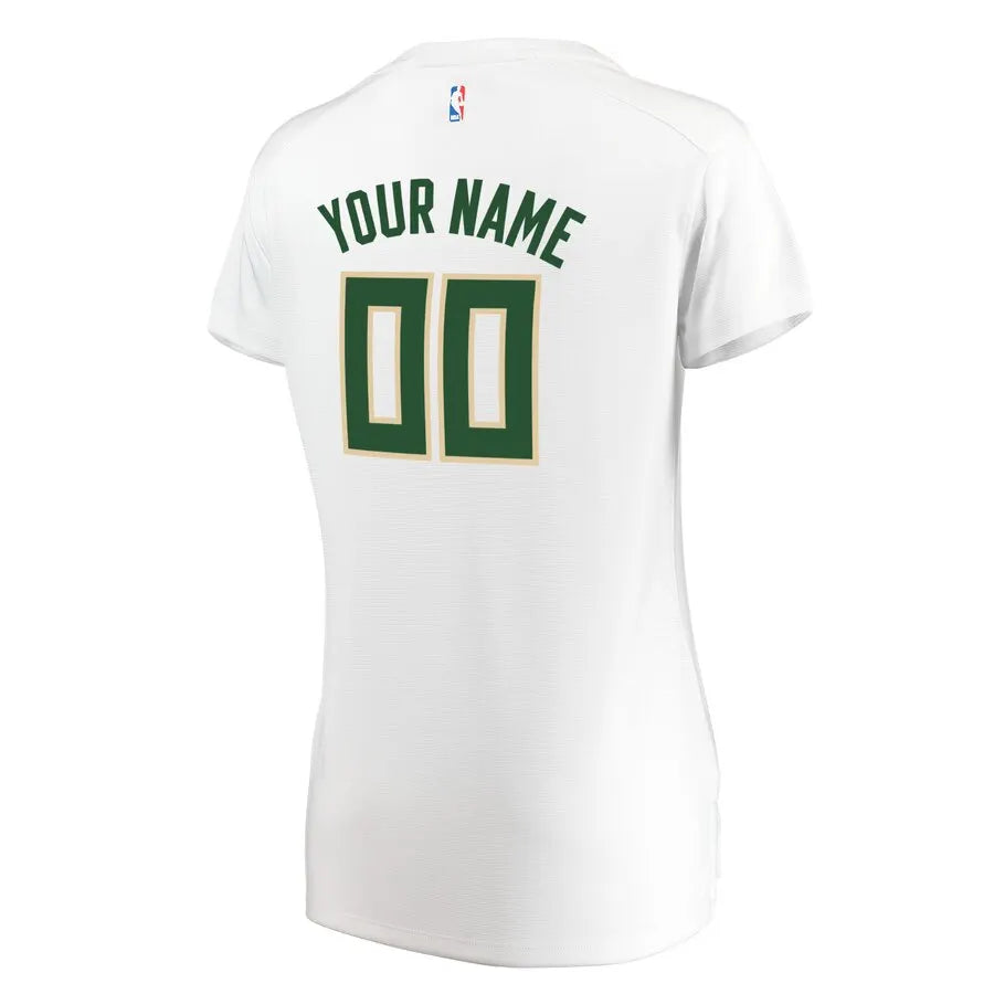 Fanatics Bucks White Jersey - Hình 3