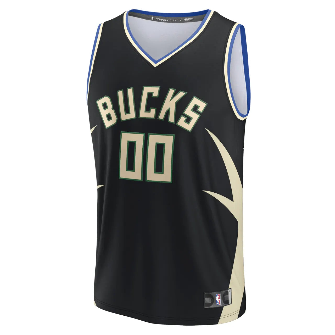 statement Fanatics Bucks Black Custom Jersey - Hình 3
