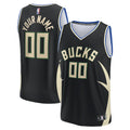 statement Fanatics Bucks Black Custom Jersey