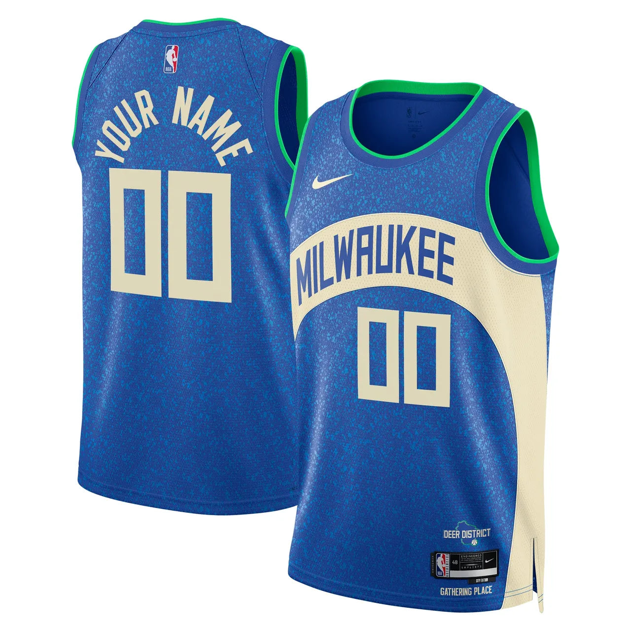 nike Bucks Blue City Jersey
