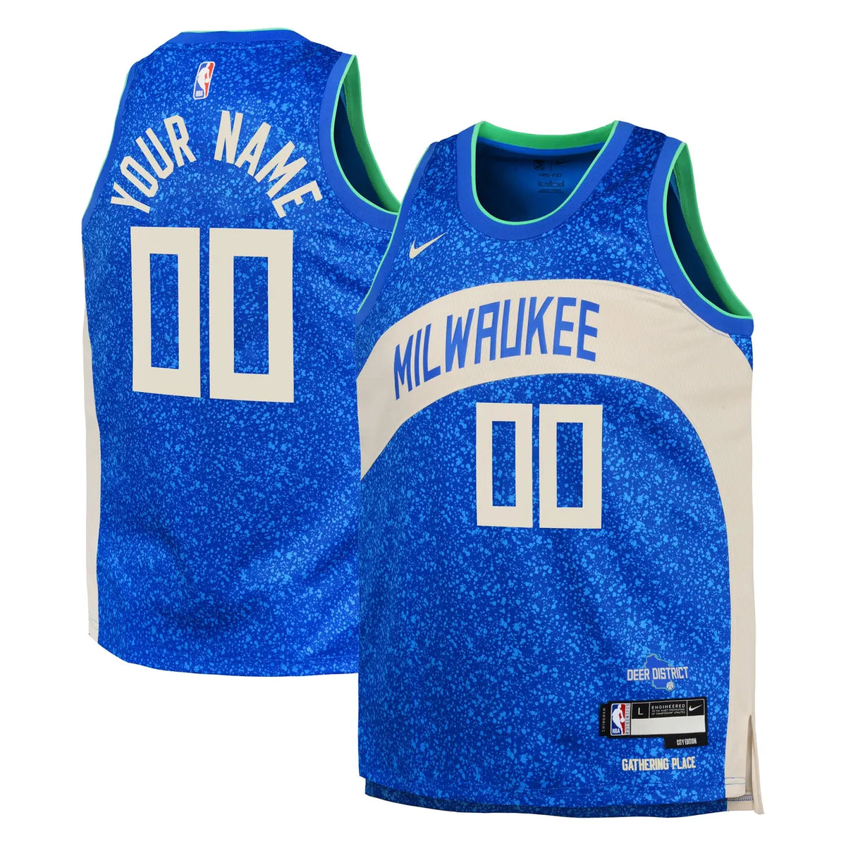 Bucks Blue Custom Jersey