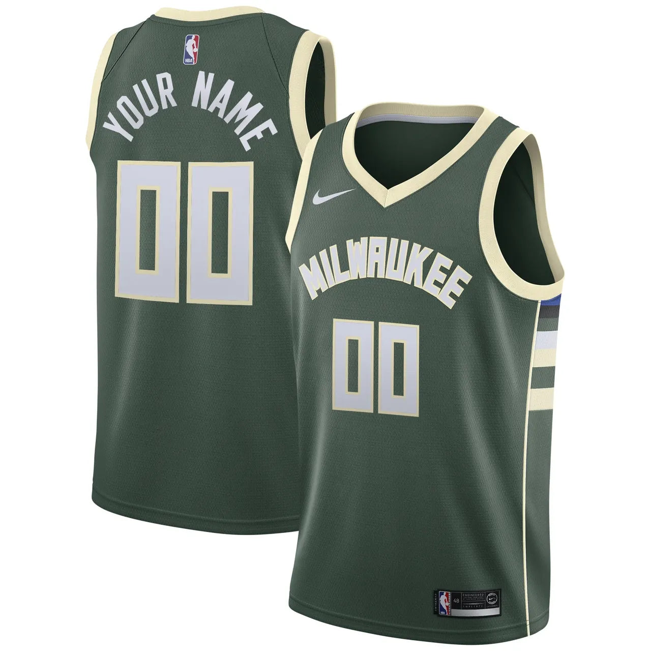 Nike Bucks Olive Jersey