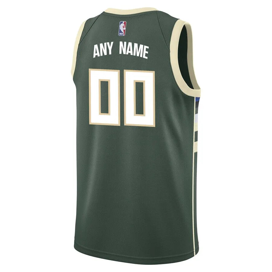 Nike Bucks Olive Green Jersey - Hình 3