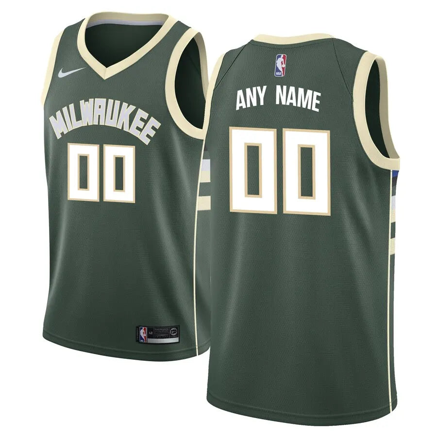 Nike Bucks Olive Green Jersey