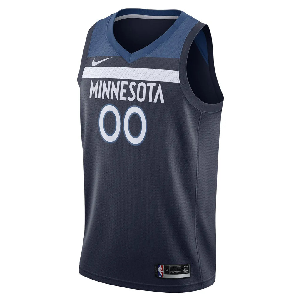 nike edition Timberwolves Navy Custom Jersey - Hình 3