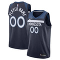 nike edition Timberwolves Navy Custom Jersey