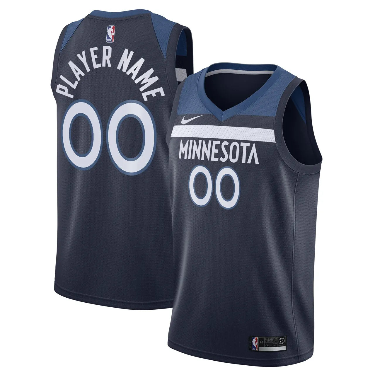 nike edition Timberwolves Navy Custom Jersey