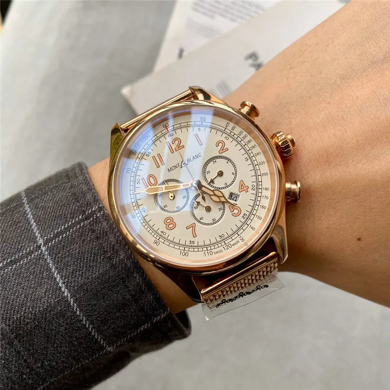 Montblanc Cream Dial Chronograph - Hình 2