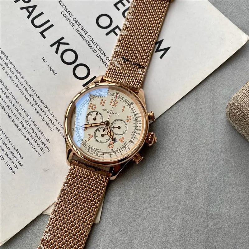 Montblanc Cream Dial Chronograph - Hình 3